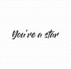 Stamp You&#039;re a star 40x8mm p/st rubber unmounted