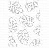 Stamp A6 monstera bladeren p/st rubber unmounted