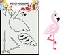 Card Art Built up flamingo A5 p/st