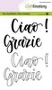 Clear stamp Ciao Grazie A6 p/st