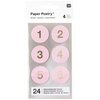Stickers Adventcijfers 1-24 2.9cm roze/goud p/set