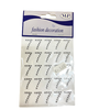 Stickers nr.7 cijfers 3mm p/25st diamant