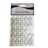 Stickers nr.6 cijfers 3mm p/25st diamant