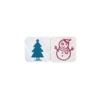 Stempel sneeuwpop klein p/st hout
