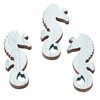 Zeepaard lichtblauw 3.5cm p/6st houten