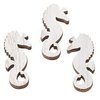 Zeepaard wit 3.5cm p/6st houten