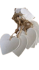 Hart wit 6cm p/st hout