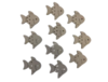 Vissen taupe p/10st hout