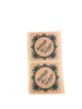Stickers handmade with love p/100st 3x3cm kraft vierkant