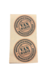 Stickers Van harte gefeliciteerd p/500st 3.5cm kraft schuin