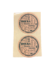 Stickers hoera multi p/500st 3.5cm kraft