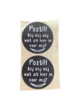 Stickers post!! zwart p/100st