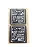 Stickers happy birthday p/20st zwart its your day 3.5x3.5cm