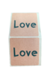 Stickers love kraft p/500st vierkant 4.5x4.5cm 
