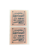 Stickers happy birthday p/100st kraft its your day 3.5x3.5cm