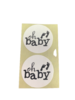 Stickers oh baby wit p/100st 35mm