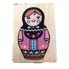 Stempel matroesjka 5.8x7.5cm p/st hout