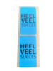 Stickers lichtblauw p/500st heel veel succes 