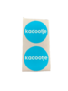 Stickers kadootje aquablauw p/20st 3.5cm
