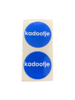 Stickers kadootje donkerblauw p/20st 3.5cm