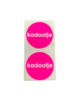 Stickers kadootje fuchsia p/20st 3.5cm