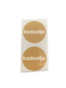 Stickers kadootje goudbruin p/20st 30mm