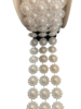 Lint creme p/2.7mtr parels platte 3 rij