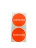Stickers kadootje oranje p/20st 30mm