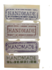 Stickers handmade met 4 teksten 5x1.7cm p/8st wit