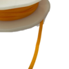 Lint licht oranje satijn 3.5mm p/5mtr