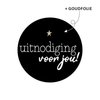 Sticker Uitnodiging voor jou p/20st zwart