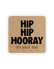 Sticker Hip hip hooray p/20st vierkant