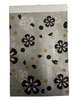 Zakken zilver bloem 17x25cm p/50st zwart/geel