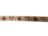 Lint wit 15mm hart met ijsster p/mtr jute vintage 