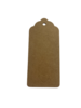Labels uitgestanst hartje 4x8.5cm p/5st kraft 