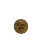 Labels kraft thank you 4cm p/100st