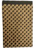 Zakken bruin hartjes 12x19cm p/25st zwart