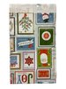 Zakken wit kerst postzegel 21x30cm p/25st gekleurd