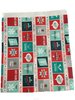 Zakken wit kerst 28x31.5cm p/25st mint/rood
