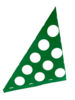 Zakken punt met stip 16x23cm p/50st grasgroen/wit