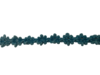 Lint blauw gehaakte bloemen 19mm p/mtr