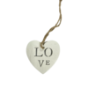 Hart 5cm p/4st wit houten hanger love
