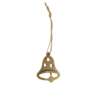 Kerstbel 5cm p/4st houtkleur houten hanger
