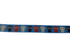 Lint wit/blauw/rood uil 15mm p/m gewoven