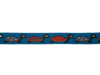 Lint blauw schildpad 15mm p/m gewoven