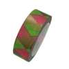 Masking tape groen/roze ruit 15mm p/10m 