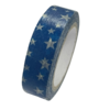 Masking tape blauw ster 15mm p/10m 