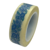 Masking tape blauw bloem 15mm p/10m 