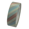 Masking tape goud/lichtblauw streep 15mm p/10m 