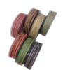 Lint bruin 6mm p/mtr Nastro jute met kleurrand 
